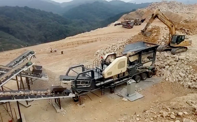 山西300-400t/h石灰石移動破碎機(jī)生產(chǎn)線