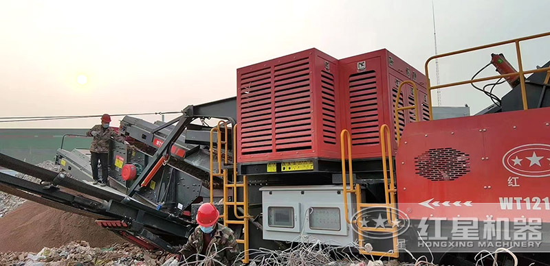 時產量200噸建筑垃圾破碎現場，費用150萬以上