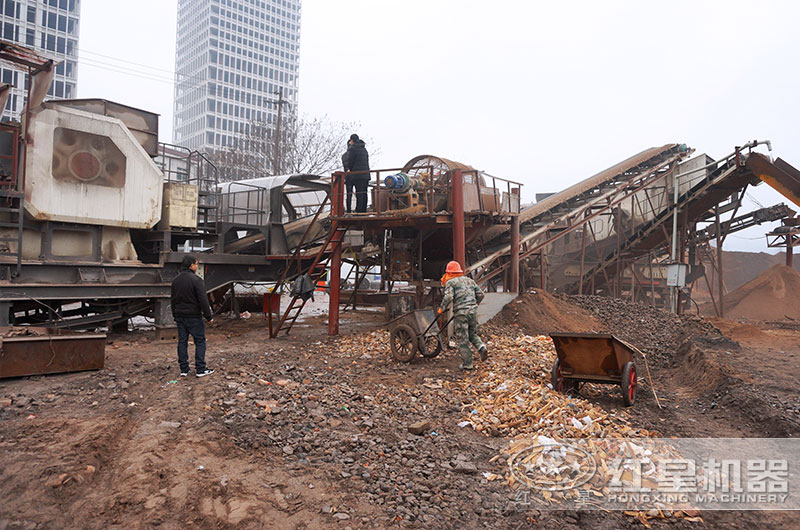 城市建筑垃圾移動破碎站