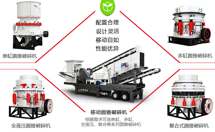 移動圓錐破碎機多種搭配風格
