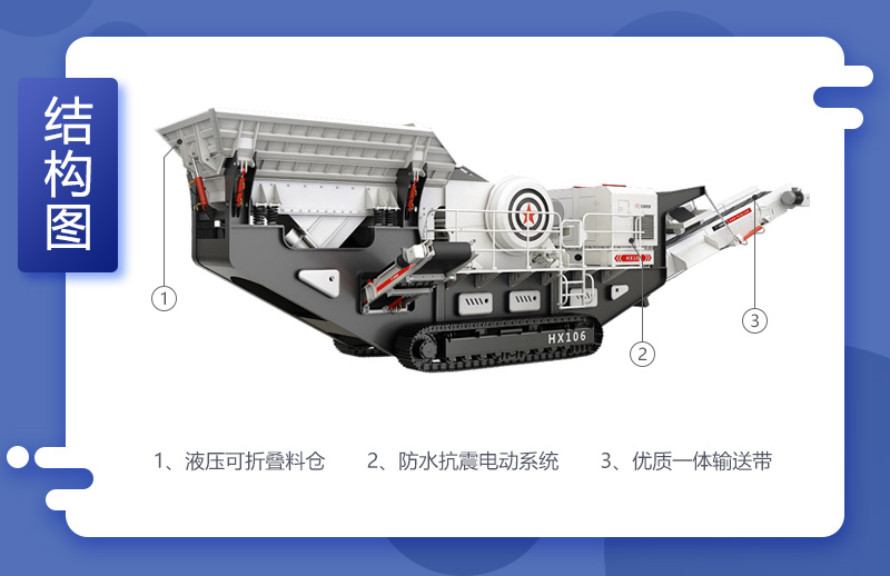 履帶石頭破碎機(jī)結(jié)構(gòu)圖