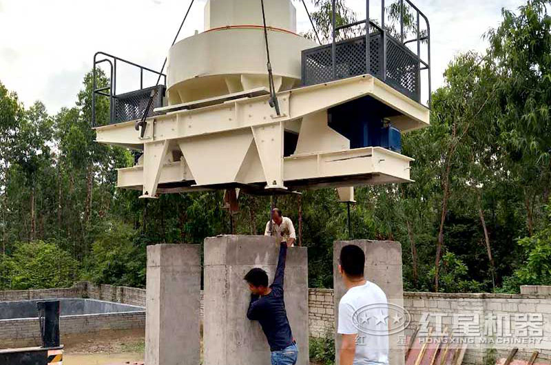 小型石粉加工機械安裝現場