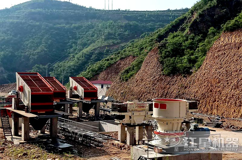 山東淄博砂石破碎廠安裝現場